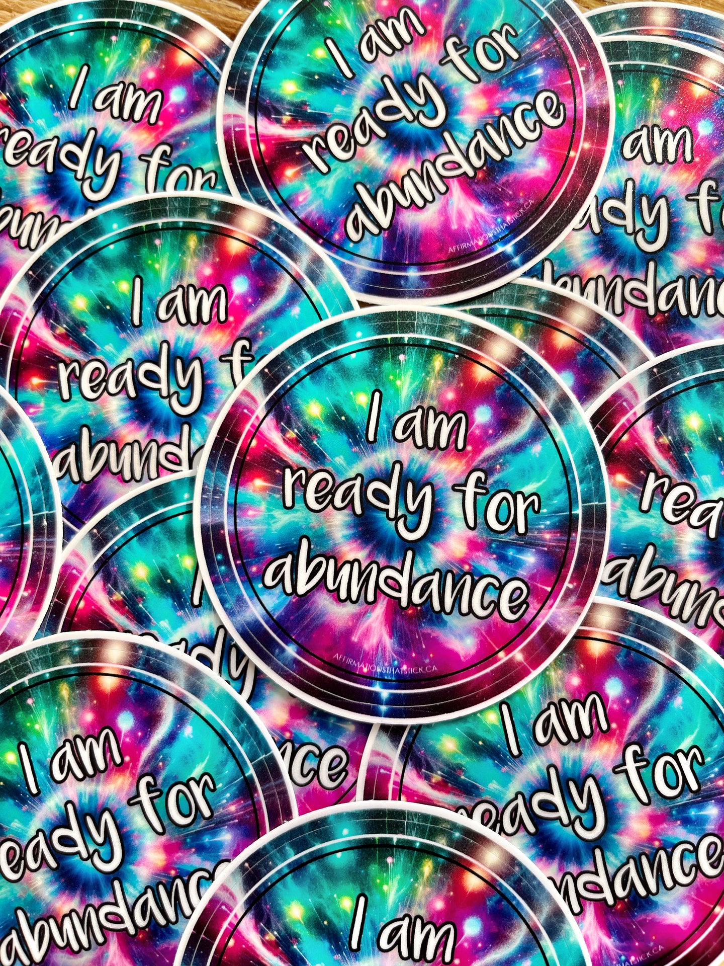 Ready for abundance Affirmation Sticker-Affirmations That Stick CA